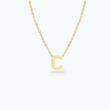 14k Gold Customized initial Necklace by VicStoneNYC Fine Jewelry