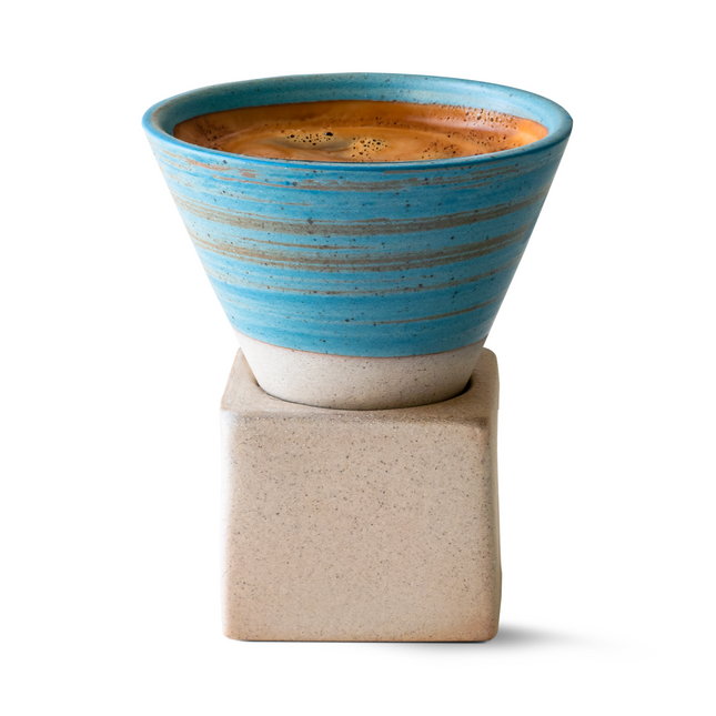 Blue Coffee Mug with Base - 6.8 oz/200ml by Aprika Life