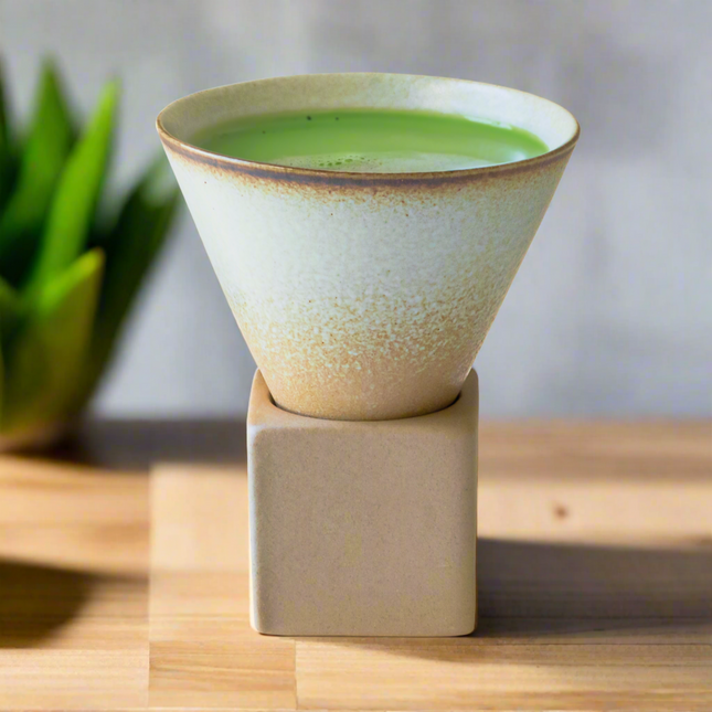 Beige Coffee Mug with Base  - 6.8 oz/200ml by Aprika Life
