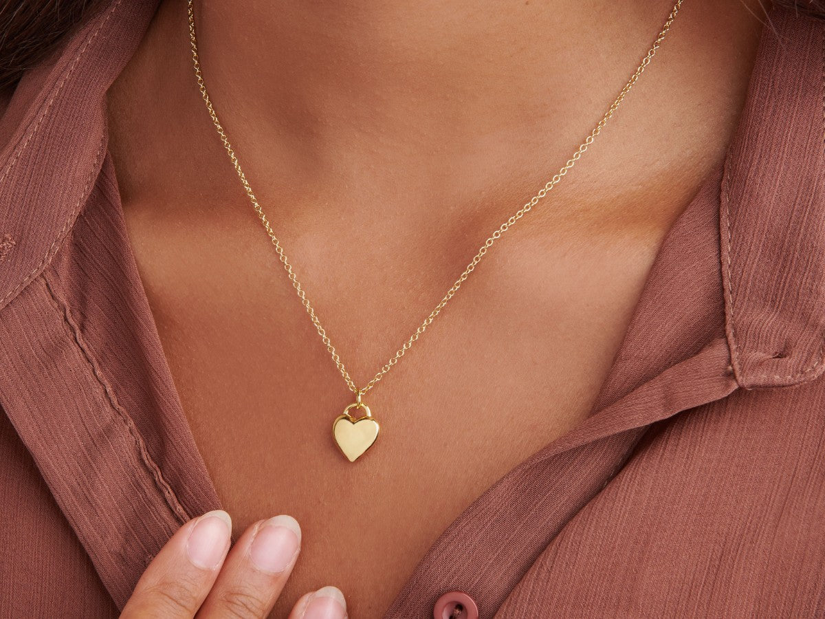 Freya Heart Necklace Charm by Little Sky Stone