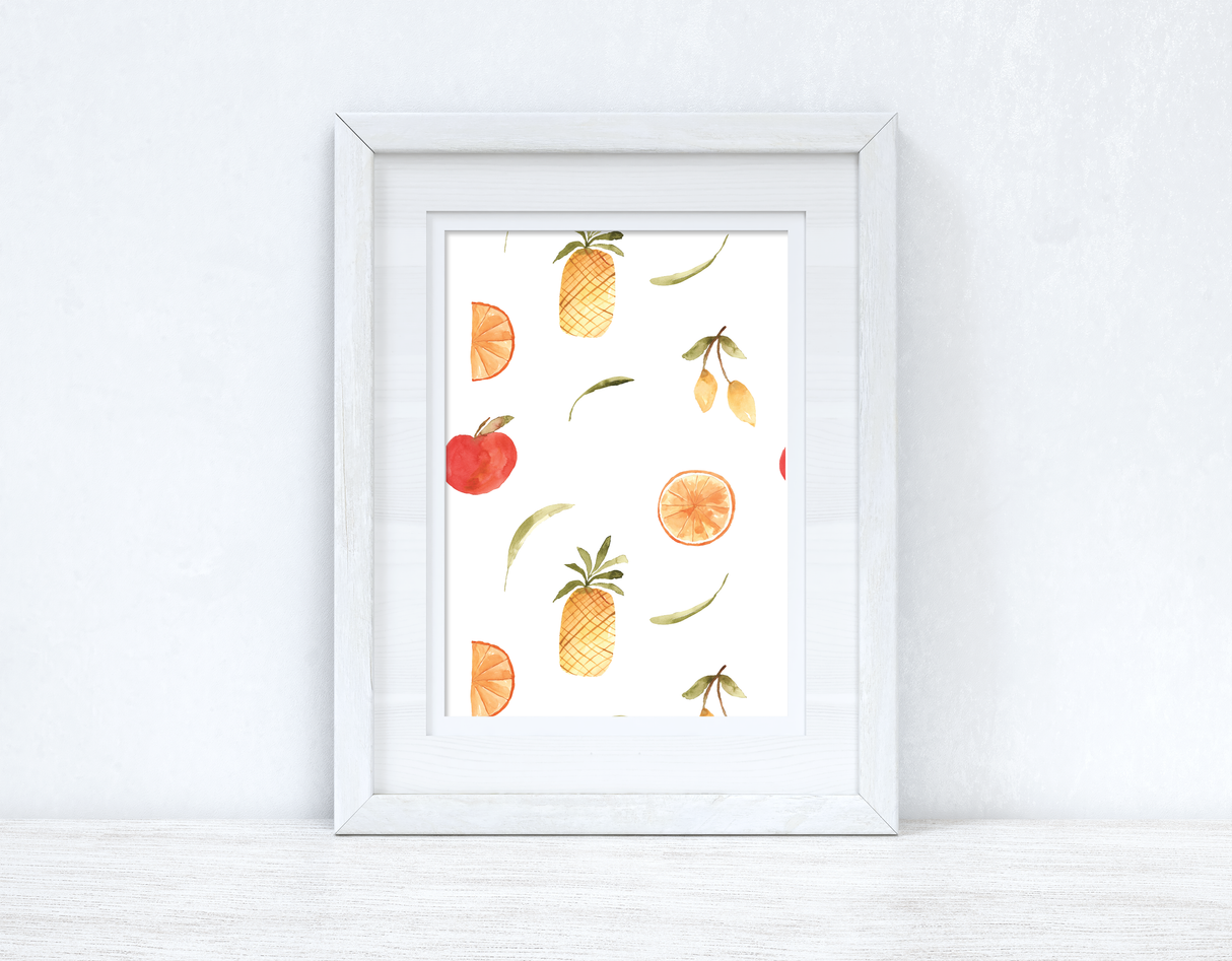 Fruity Summer White Summer Seasonal Wall Home Decor Print by WinsterCreations™ Official Store