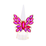 Marquise Stone Cluster Butterfly Stretch Ring by Madeline Love