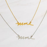 Mama Script Necklace by Ellisonyoung.com