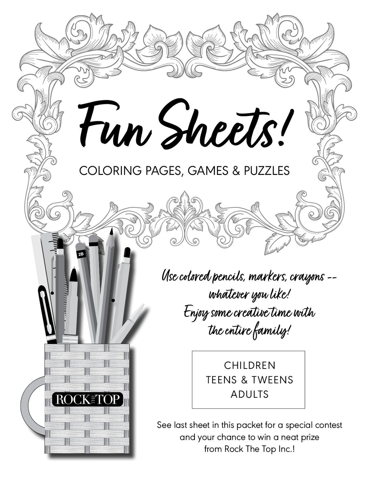 Crayons and Fun Sheets by Rock the Top Inc.