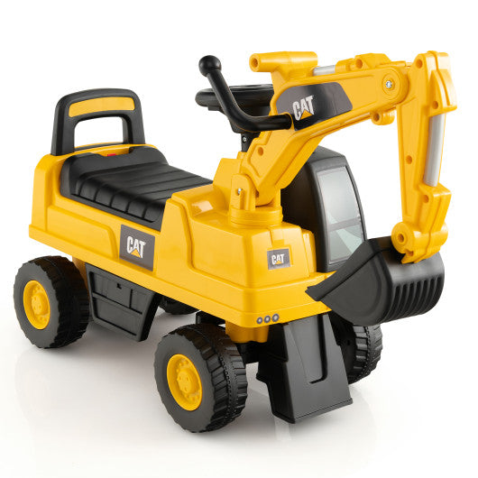 Licensed Caterpillar Kids Ride-On Digger-Yellow