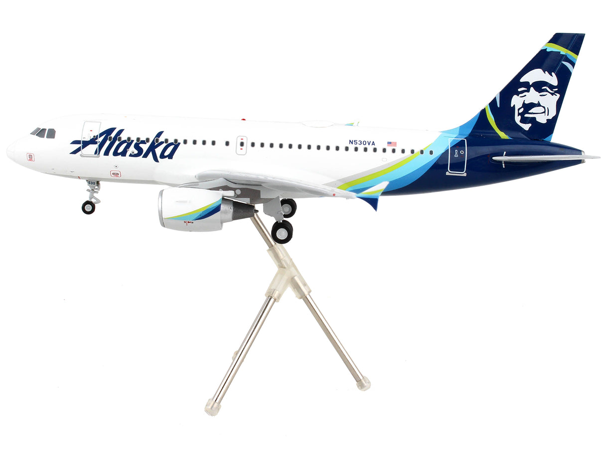 Airbus A319 Commercial Aircraft "Alaska Airlines" White with Blue Tail "Gemini 200" Series 1/200 Diecast Model Airplane by GeminiJets