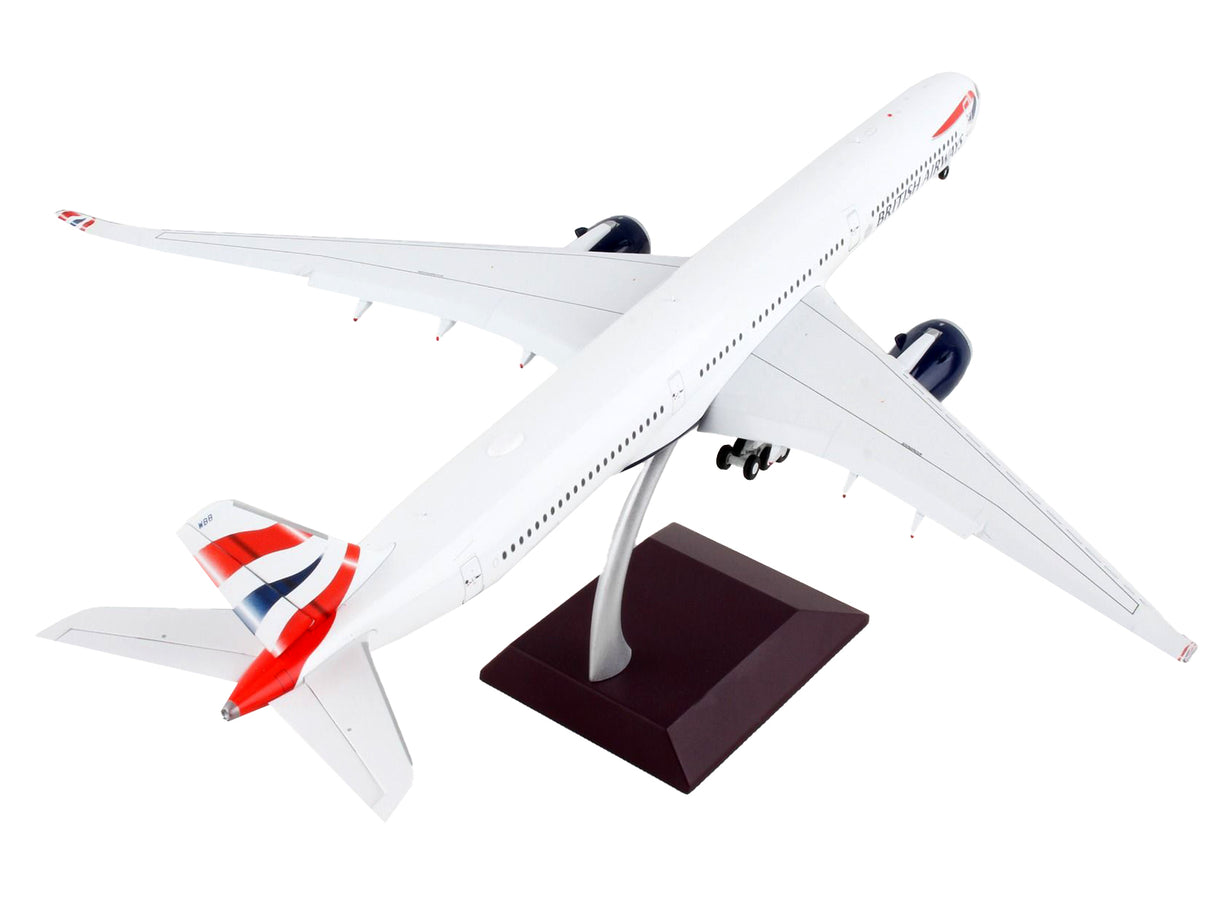 Airbus A350-1000 Commercial Aircraft with Flaps Down "British Airways" White with Striped Tail "Gemini 200" Series 1/200 Diecast Model Airplane by GeminiJets