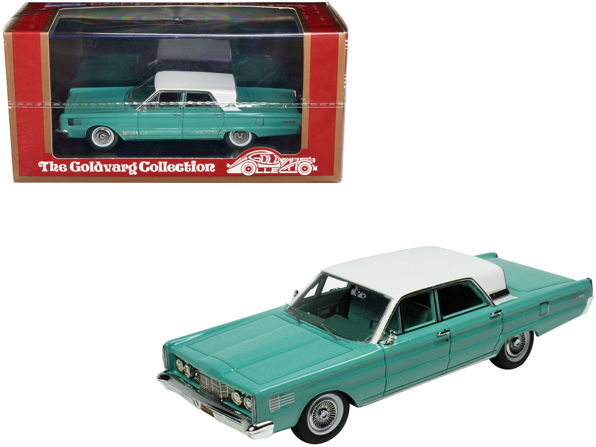 1965 Mercury Park Lane Breezeway Aquamarine with White Top and Aquamarine Interior Limited Edition to 200 pieces Worldwide 1/43 Model Car by Goldvarg Collection