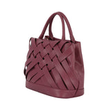 Woven detailed top handle small tote bag by hfstylish