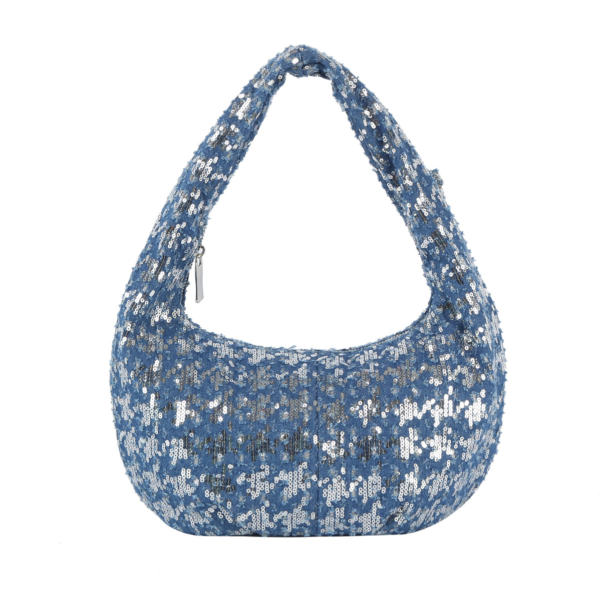 Sequin denim shoulder bag by hfstylish