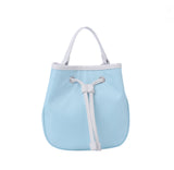 Contrast edge drawstring mini tote by hfstylish