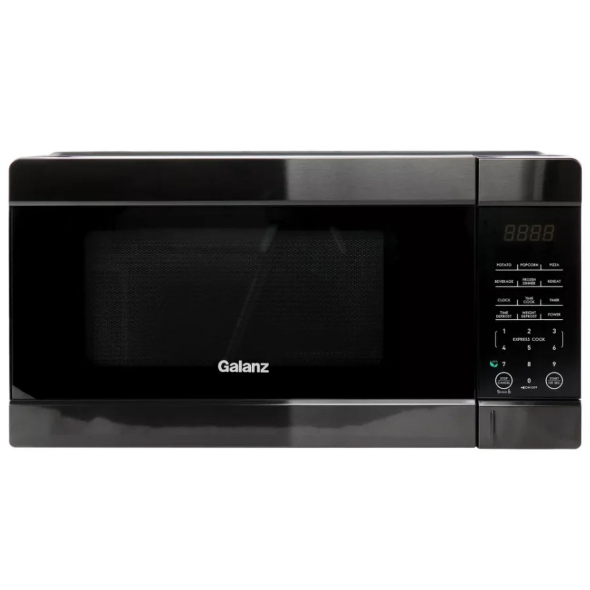 Galanz .9 Cubic Foot 900-Watt Microwave Oven With Stainless Accents - Black - 0.9 cubic ft