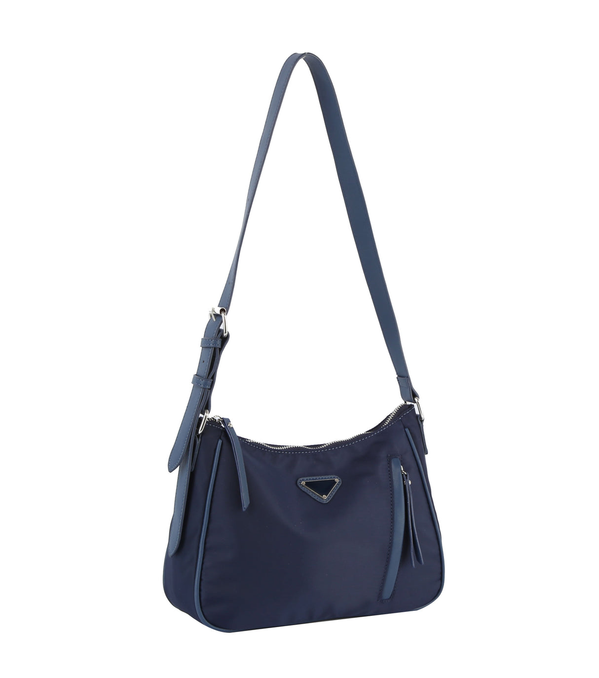 Welt pocket with zipper detailed shoulder bag by hfstylish