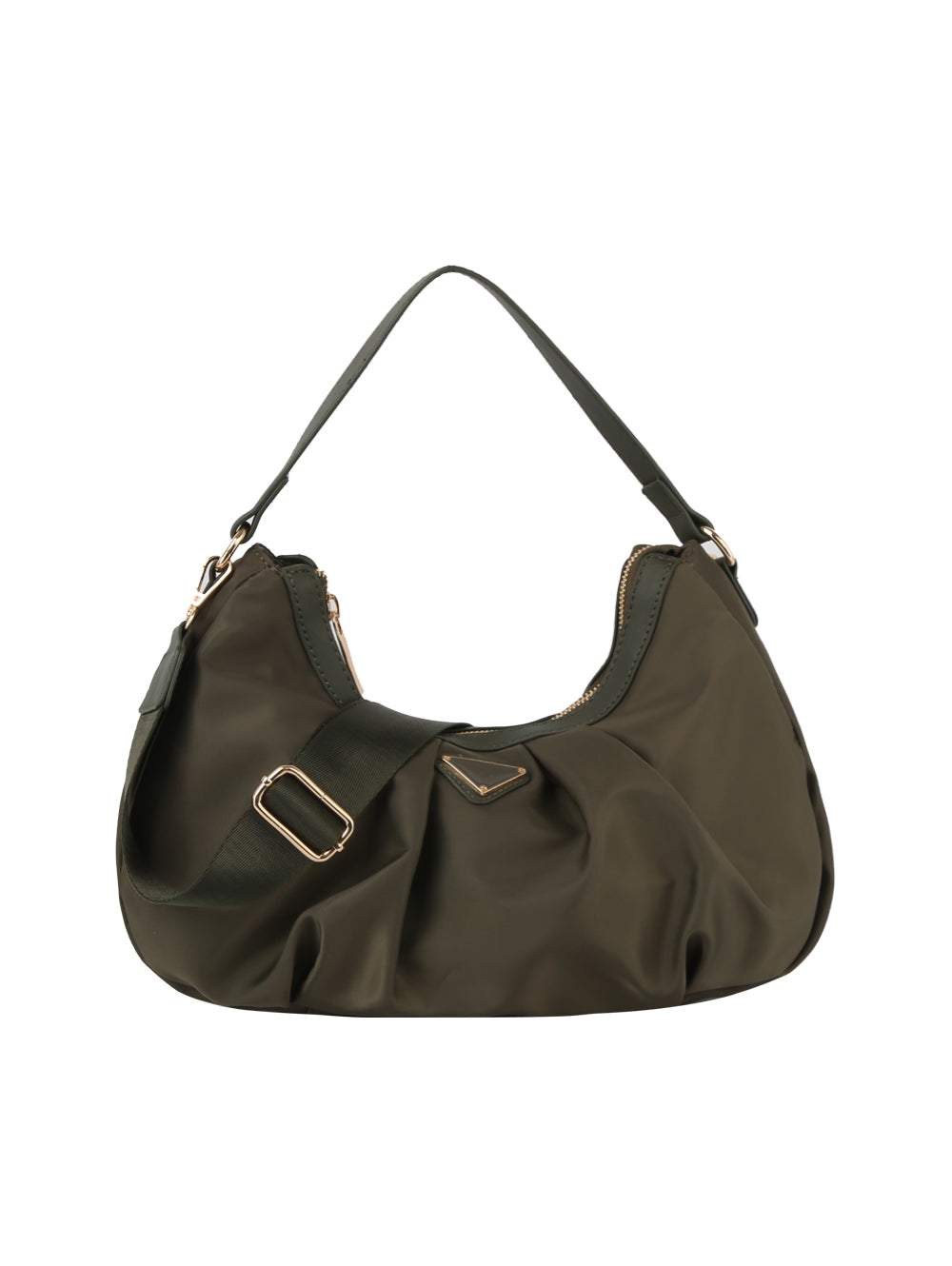 Scrunched dumpling nylon daily hobo bagg by Handbag Factory