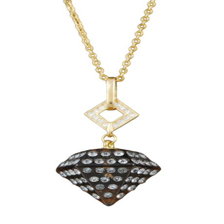 Studded Diamond Pendant Necklace by BeyondEnvy