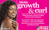 Difeel Biotin Growth and Curl Hot Oil Treatment 7.1 oz. - Deluxe 2-PC Gift Set by difeel - find your natural beauty