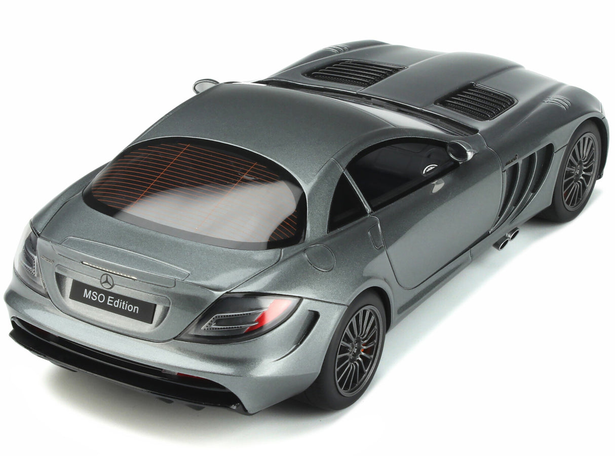 2010 Mercedes-Benz SLR MSO Edition Selenite Gray Metallic 1/18 Model Car by GT Spirit