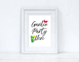 Garden Party Here Summer Seasonal Wall Home Decor Print by WinsterCreations™ Official Store