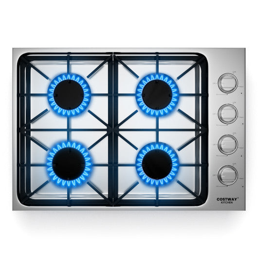 30/36 Inch Gas Cooktop with 4/6 Powerful Burners and ABS Knobs-30 inches