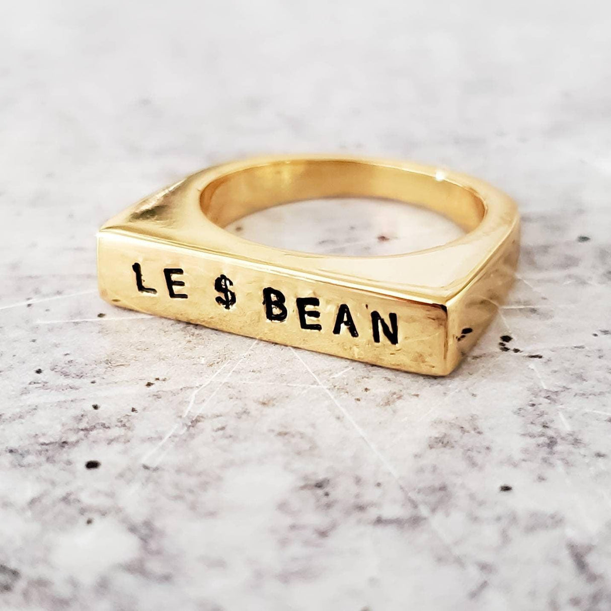 Gay All Day & Le Dollar Bean Ring by Salt and Sparkle