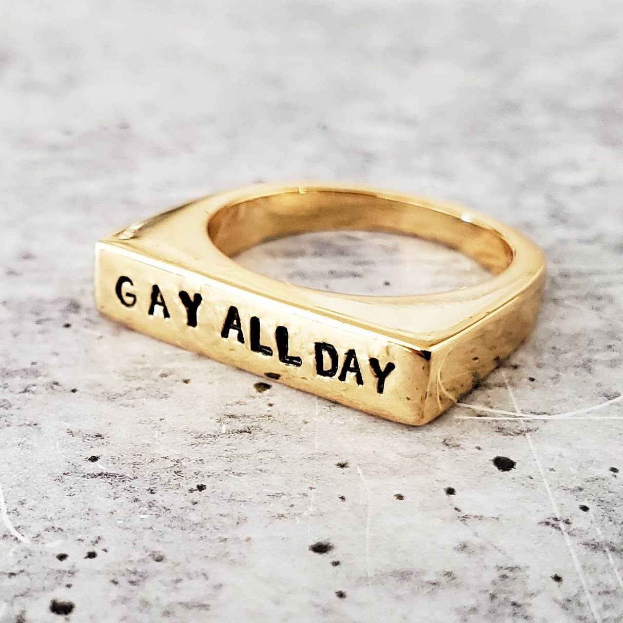 Gay All Day & Le Dollar Bean Ring by Salt and Sparkle