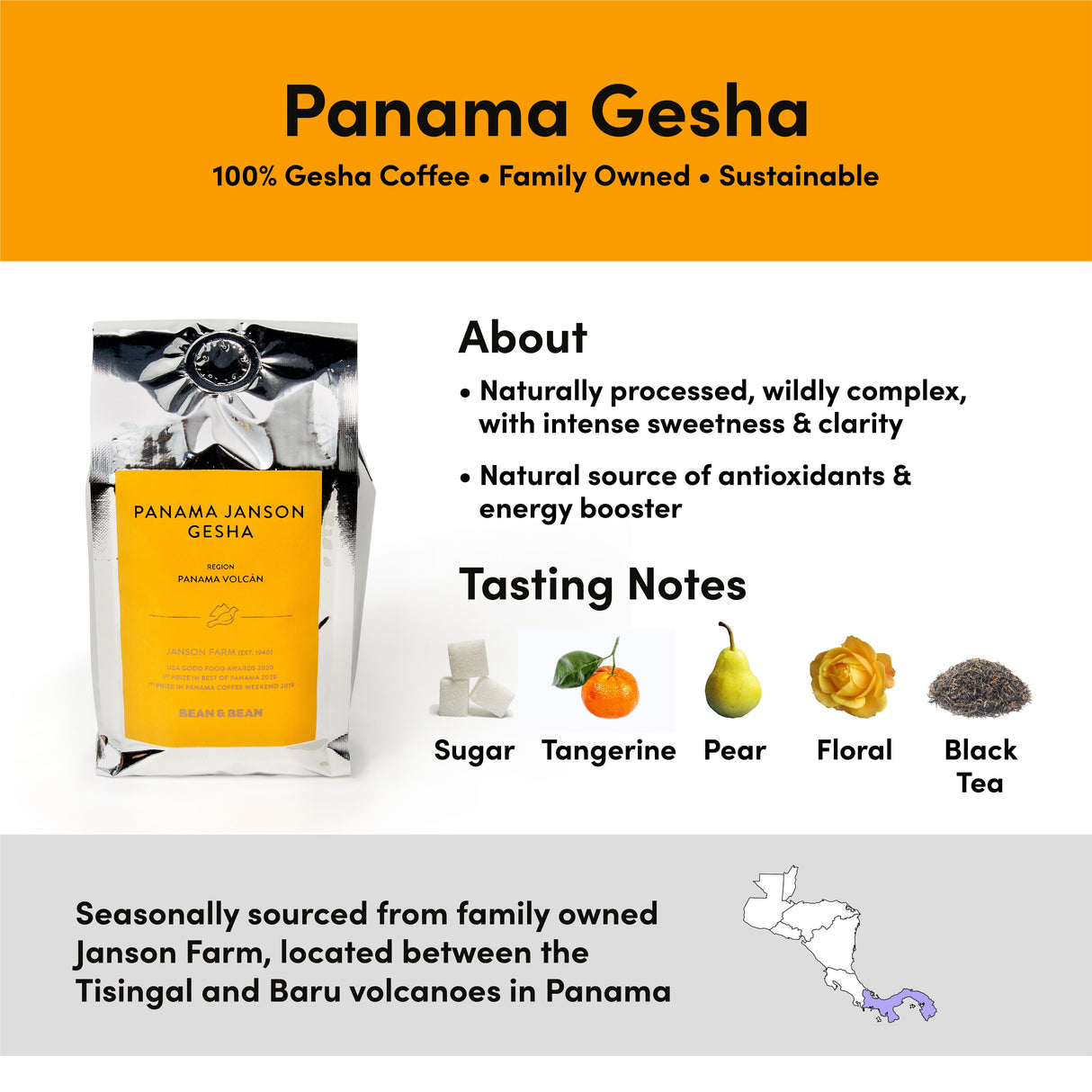 Panama Janson Gesha Washed Coffee by Bean & Bean Coffee Roasters