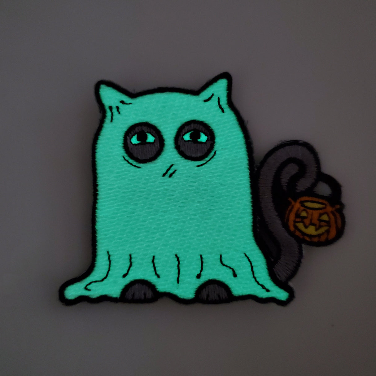 Glowing Ghost Cat Patch by Kolorspun