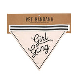 Girl Gang Pink Pet Bandana | Embroidered Text by The Bullish Store