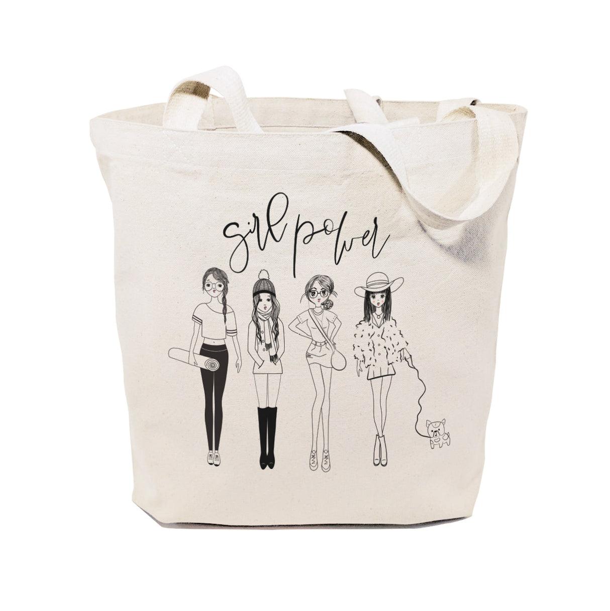 Girl Power Cotton Canvas Tote Bag by The Cotton & Canvas Co.