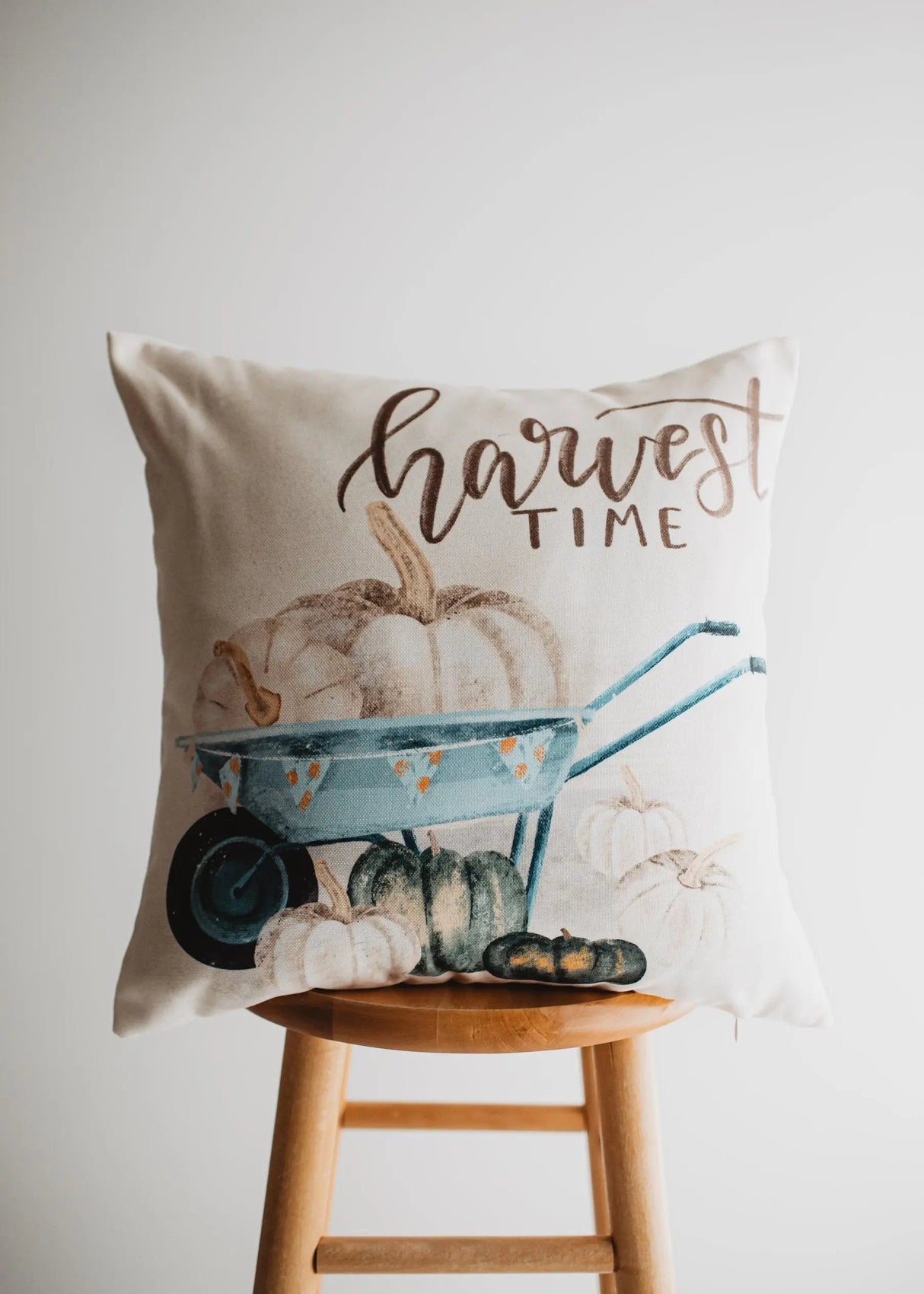 Give Thanks | Pumpkin Wagon Pillow | Farmhouse Pillows | Country Decor | Fall Throw Pillows | Cute Throw Pillow | Gift for her by UniikPillows