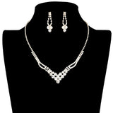 Bubble Stone Accented Rhinestone Necklace by Madeline Love