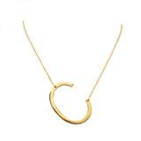 C Monogram Metal Pendant Necklace by Madeline Love