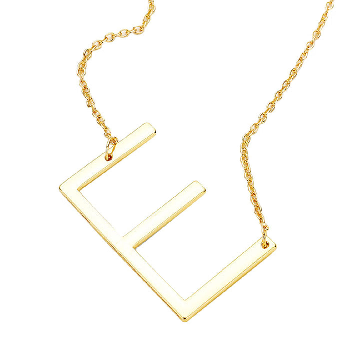 E Monogram Metal Pendant Necklace by Madeline Love