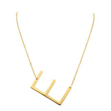 E Monogram Metal Pendant Necklace by Madeline Love