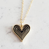 Gold Enamel Heart Necklace by Salt and Sparkle