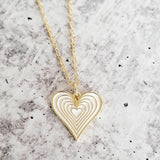 Gold Enamel Heart Necklace by Salt and Sparkle