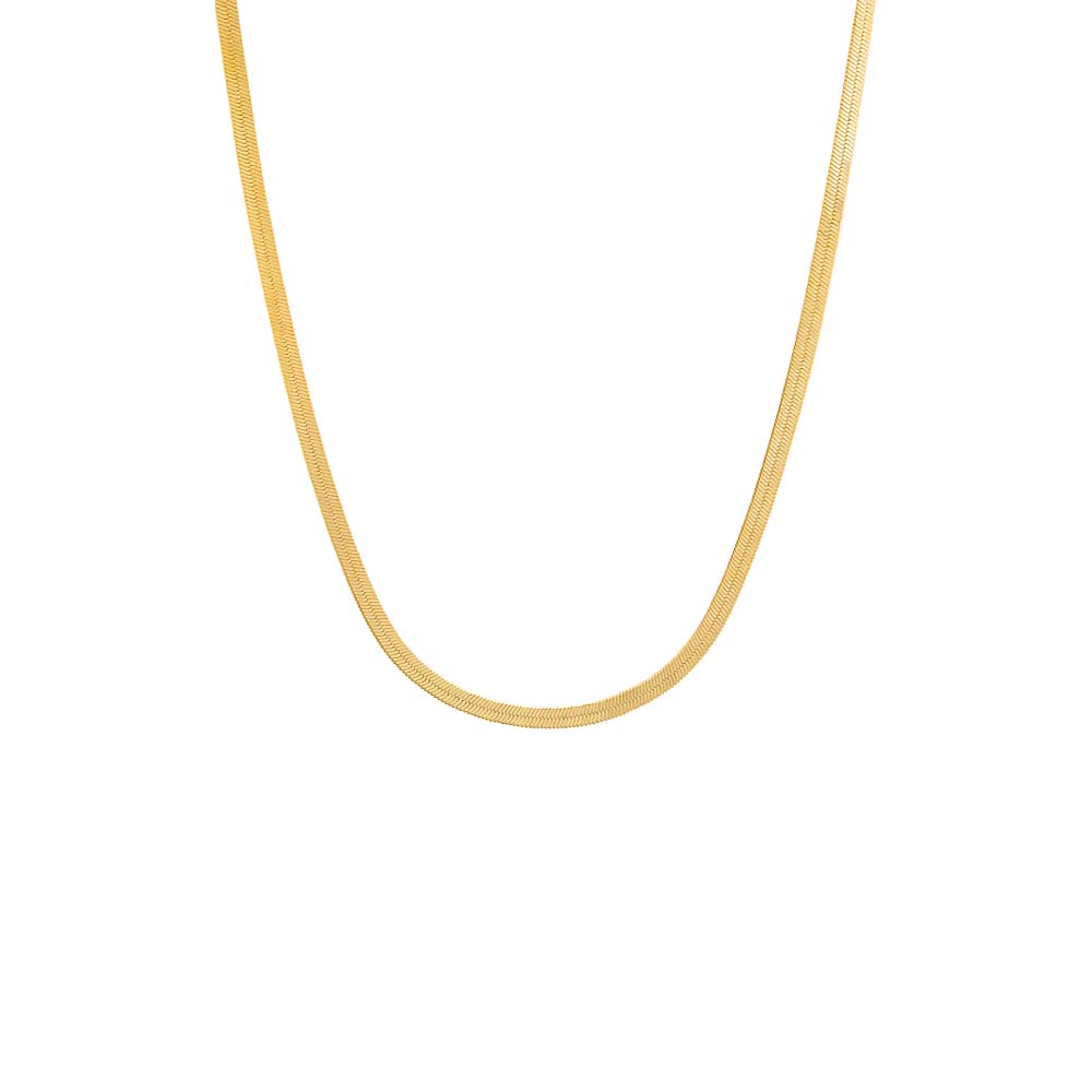 Herringbone Chain Necklace by By Adina Eden