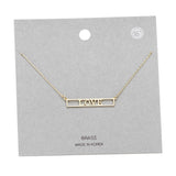 Love Brass Metal Pendant Necklace by Madeline Love