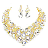 Marquise Stone Cluster Accented Evening Necklace by Madeline Love