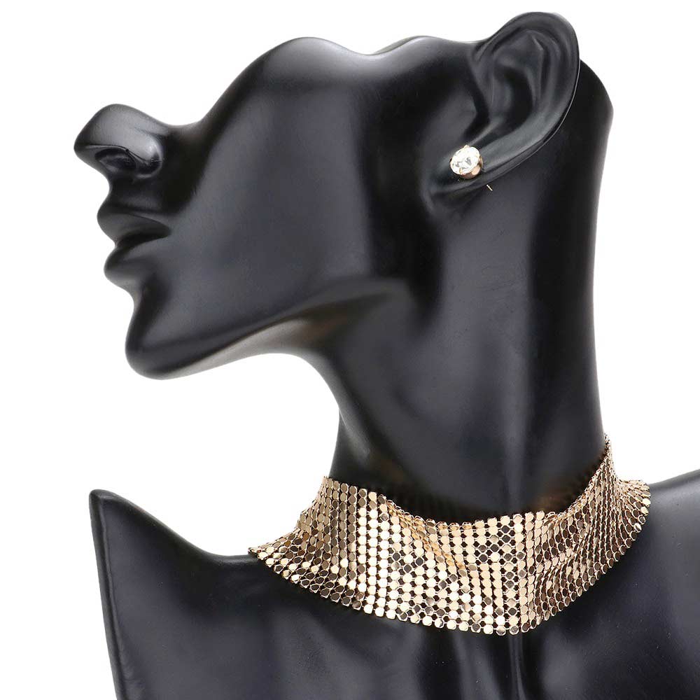 Metal Choker Jewelry Set by Madeline Love