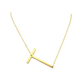 T Monogram Metal Pendant Necklace by Madeline Love