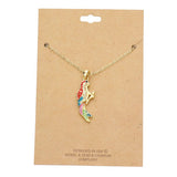 Rhinestone Embellished Parrot Pendant Charm Necklace by Madeline Love