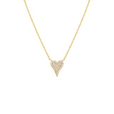 Pave CZ Elongated Heart Necklace by By Adina Eden