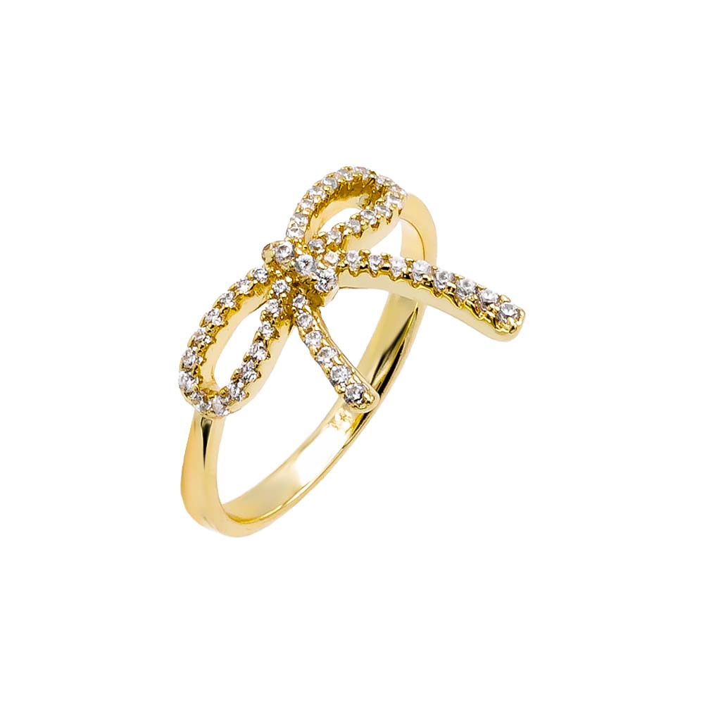 Pave Bow Tie Ring by By Adina Eden