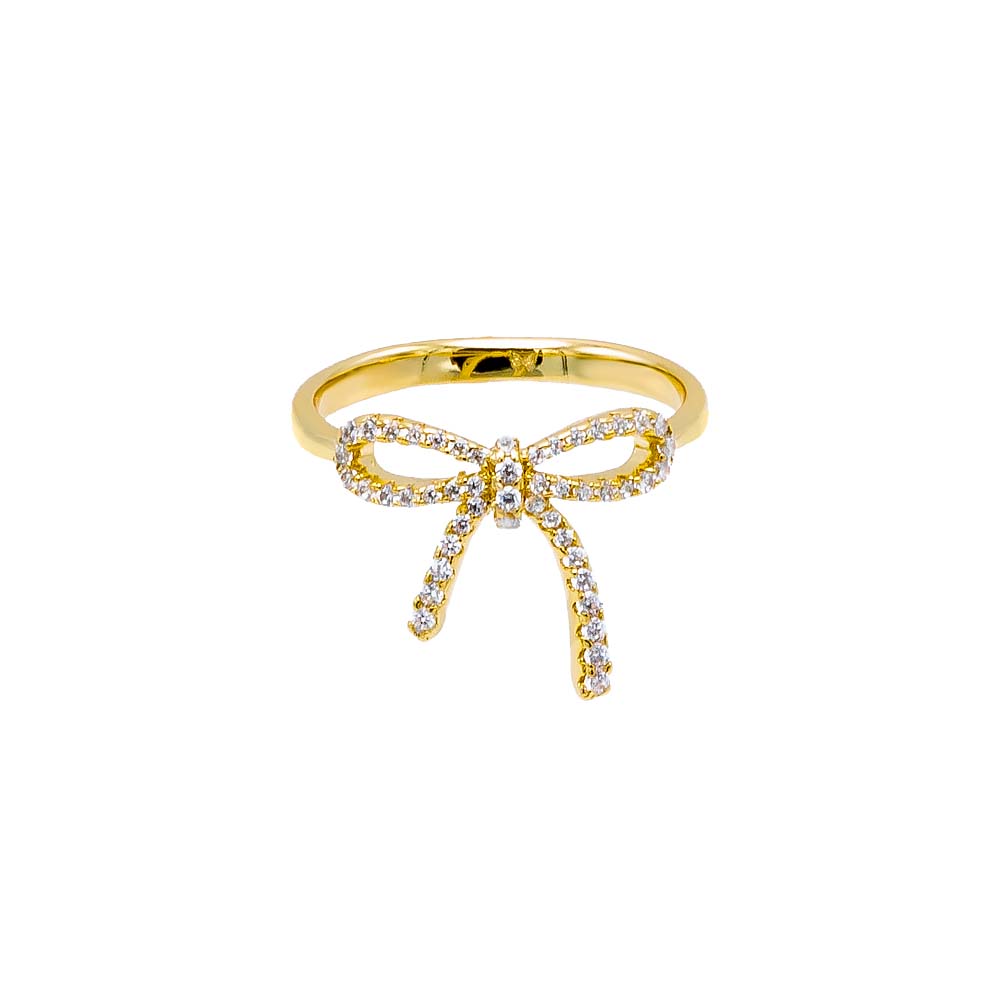 Pave Bow Tie Ring by By Adina Eden