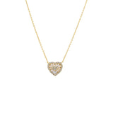 Pave X Baguette Heart Pendant Necklace by By Adina Eden