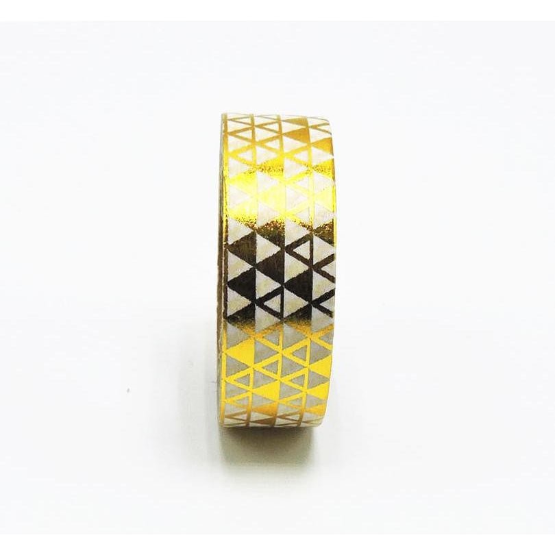 Gold Triangle Washi Tape in metallic trendy print | Gift Wrapping and Craft Tape by The Bullish Store