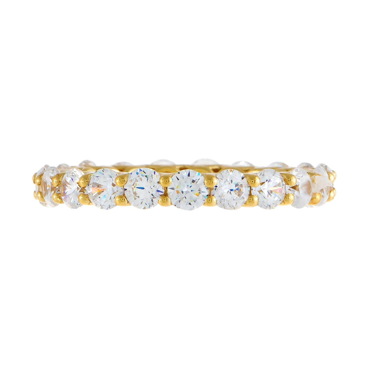 Round CZ Eternity Band by By Adina Eden