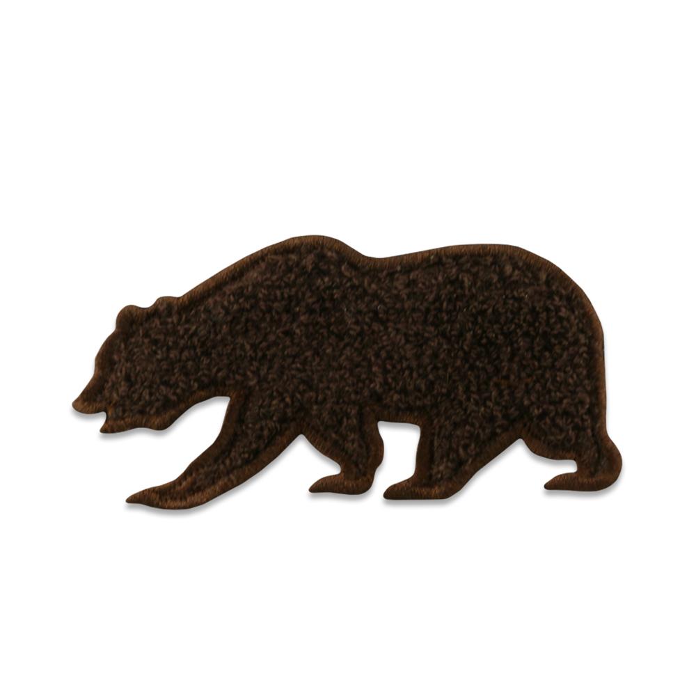 Brown Chenille Removable Bear Patch by Grassroots California