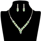 Marquise Stone Accented Rhinestone Necklace by Madeline Love